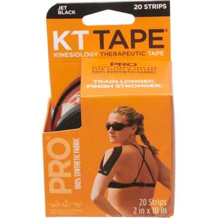 KT Tape PRO Pre-Cut Strips - 20-Count in Black