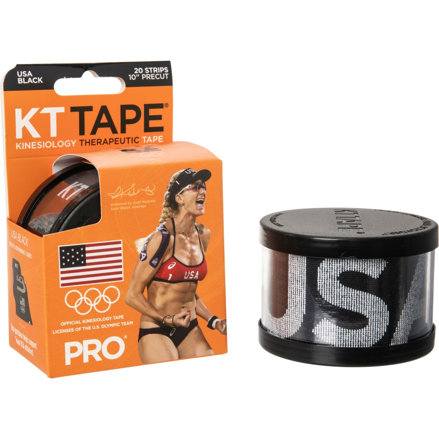KT Tape Team USA Pro PreCut Therapeutic Tape Strips 20Count, 10