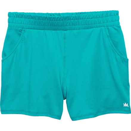 Kyodan Big Girls Moss Jersey Pocket Shorts in Veridian Green