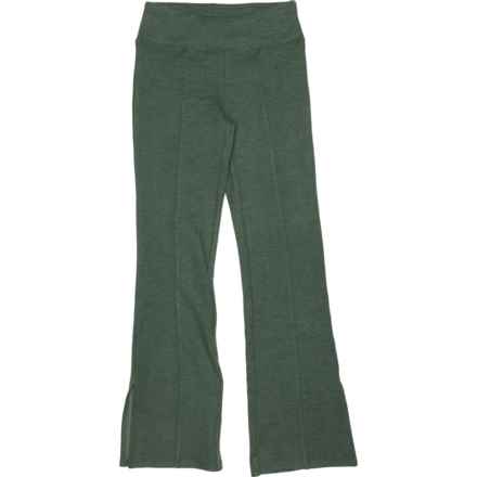 Kyodan Big Girls Scuba Fleece Flared Pants in Dark Forest Heather