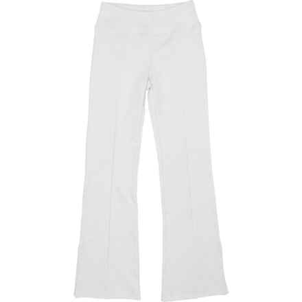 Kyodan Big Girls Scuba Fleece Flared Pants in Grey/Ivory Heather