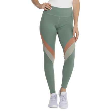 Kyodan Chevron Color-Block Base Layer Leggings in Abbey Stone Combo