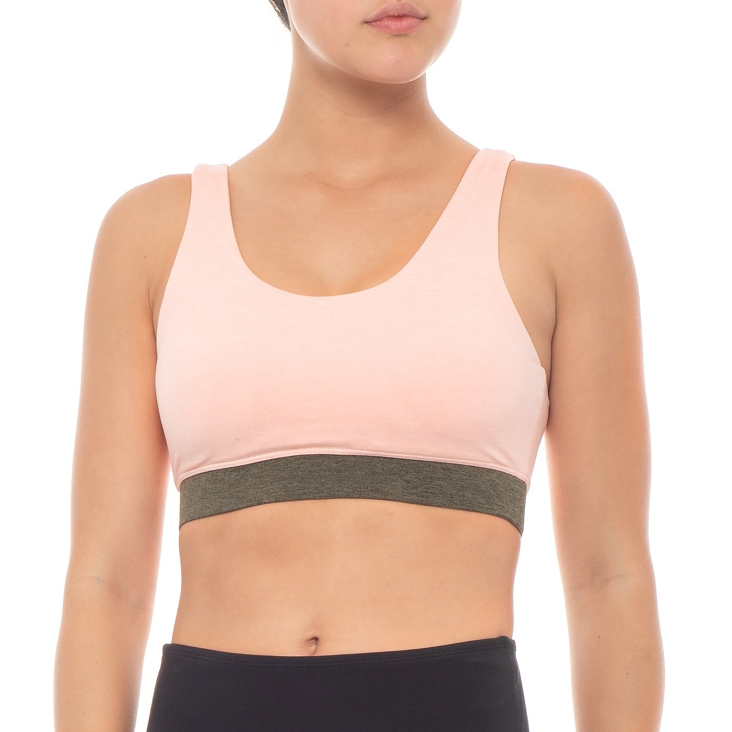 blush pink sports bra