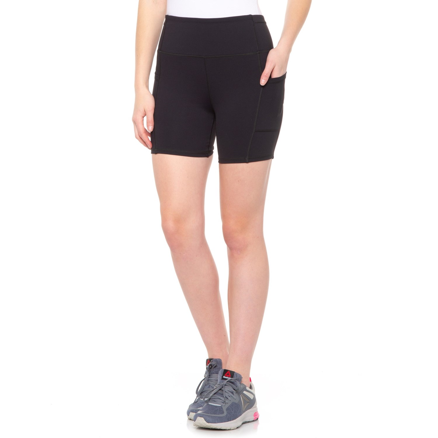 high waisted bike shorts with pockets