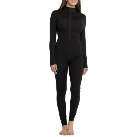 Kyodan Mock Neck Base Layer Onesie - Long Sleeve in Black