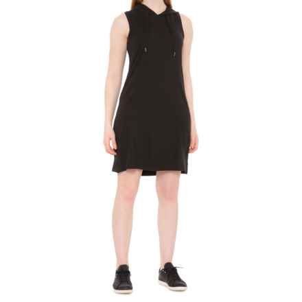 Kyodan Outdoor Moss Jersey Hooded Dress - Sleeveless in Solid Black