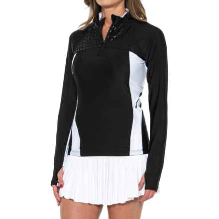 Kyodan Pocket Cycling Jersey - Zip Neck, Long Sleeve in Black/White