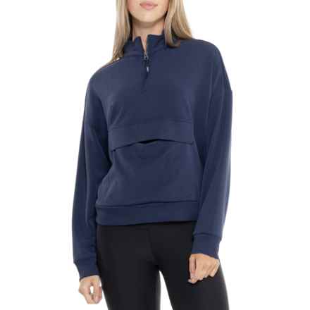 Kyodan Sandwash Scuba Shirt - Zip Neck, Long Sleeve in Sandwash Navy