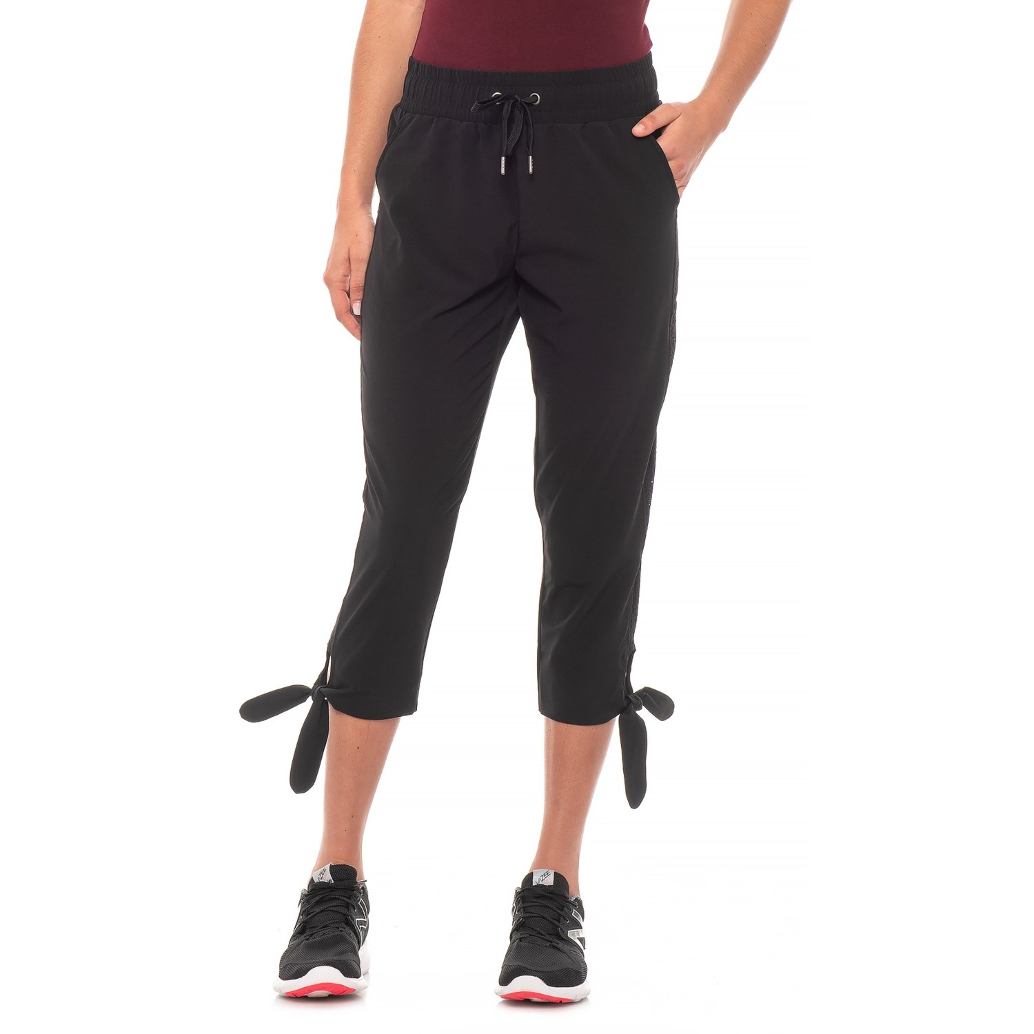 Kyodan Side Mesh Knot Capris (For Women)