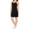 Kyodan Side Ruched Dress - Built-in Liner, Sleeveless in Black