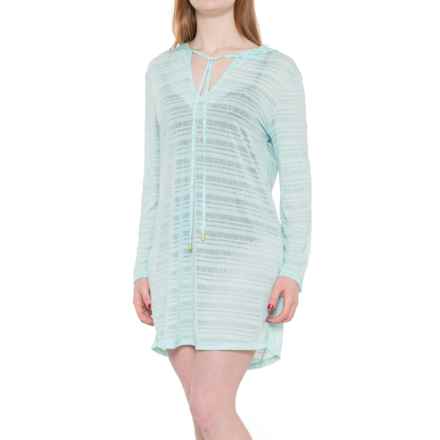 KYODAN SWIM Hooded Cover-Up Dress - UPF 50, Long Sleeve in Baby Blue