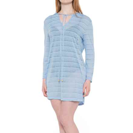 KYODAN SWIM Hooded Cover-Up Dress - UPF 50, Long Sleeve in Light Blue