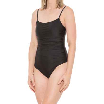 KYODAN SWIM Ruched One-Piece Swimsuit - UPF 50 in Black