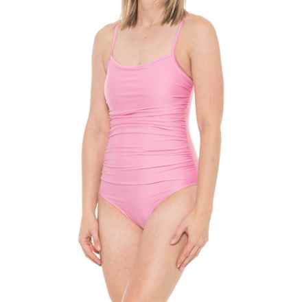 KYODAN SWIM Ruched One-Piece Swimsuit - UPF 50 in Pink