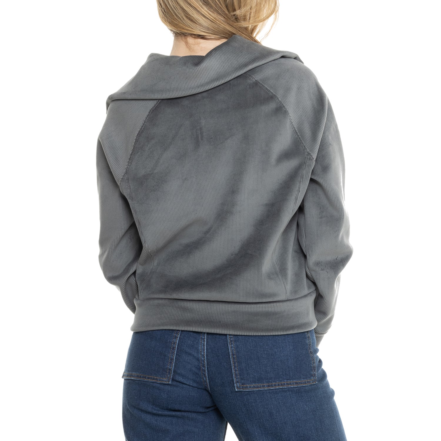 Kyodan Velour Ribbed Shirt - Zip Neck, Long Sleeve - Save 59%