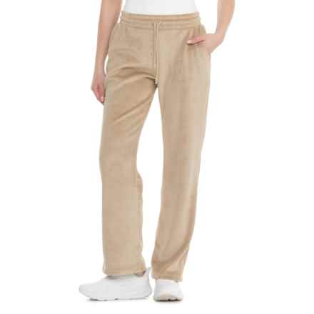 Kyodan Velour Ribbed Wide Leg Pants in Gravel