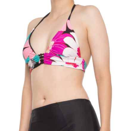 La Blanca In Full Bloom Triangle Bikini Top - Reversible in Multi