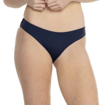 La Blanca Island Goddess Scoop Bikini Bottoms in Indigo