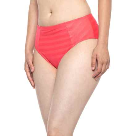 La Blanca Linea Costa High-Waisted Bikini Bottoms (For Women) in Coral Sun
