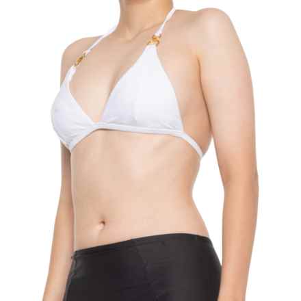 La Blanca Linea Costa Triangle Bikini Top in White