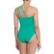 3YVHJ_2 La Blanca One-Shoulder Strappy One-Piece Swimsuit