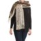 9944M_2 La Fiorentina Leopard and Snake Print Wool Wrap - 70x28”, Reversible (For Women)