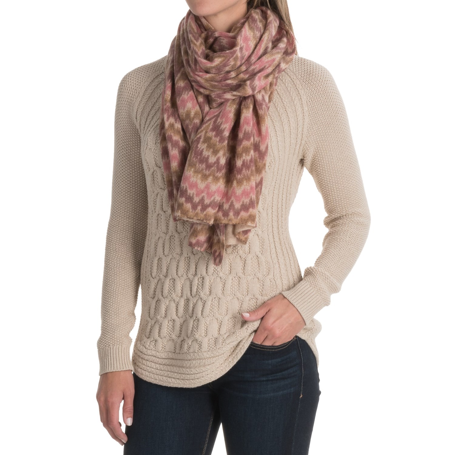 La Fiorentina Wool and Cashmere Blend Wrap (For Women)