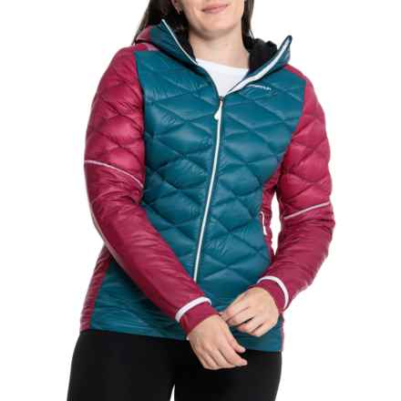 La Sportiva Aiguille Down PrimaLoft® Jacket - Insulated in Storm Blue/Red Plum