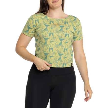 La Sportiva Dimension T-Shirt - Short Sleeve in Lagoon/Green Banana