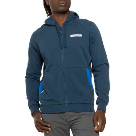 La Sportiva Kaos Hoodie - Organic Cotton in Storm Blue/Electric Blue