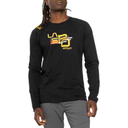 La Sportiva Stripe Cube T-Shirt - Long Sleeve in Black