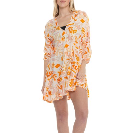 label of love beach dress Label of Love Maxi Dress Ocean Puff Sleeve