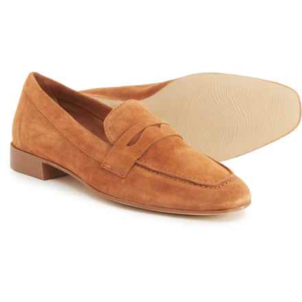 LAMICA Made in Italy Zuena Driver Loafers - Suede (For Women) in Cognac