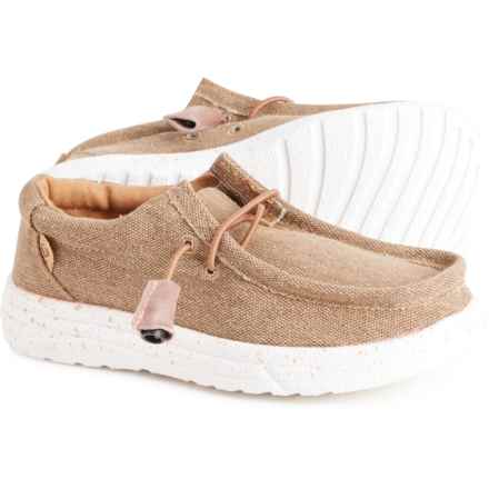 LAMO Boys and Girls Paulie Slip-On Shoes in Khaki