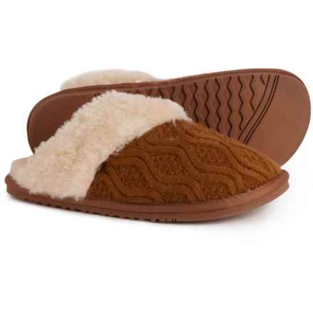 LAMO Caroline Knit Scuff Slippers (For Women) in Chestnut