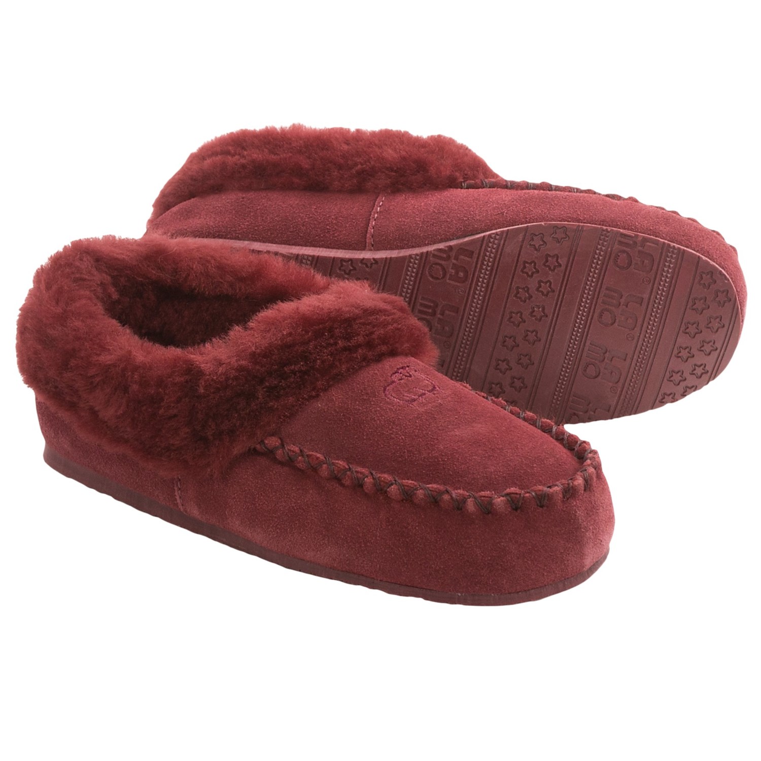 LAMO Footwear Australian Bootie Slippers - Suede, Sheepskin Fleece ...