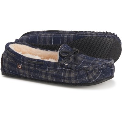 women's plaid moccasins