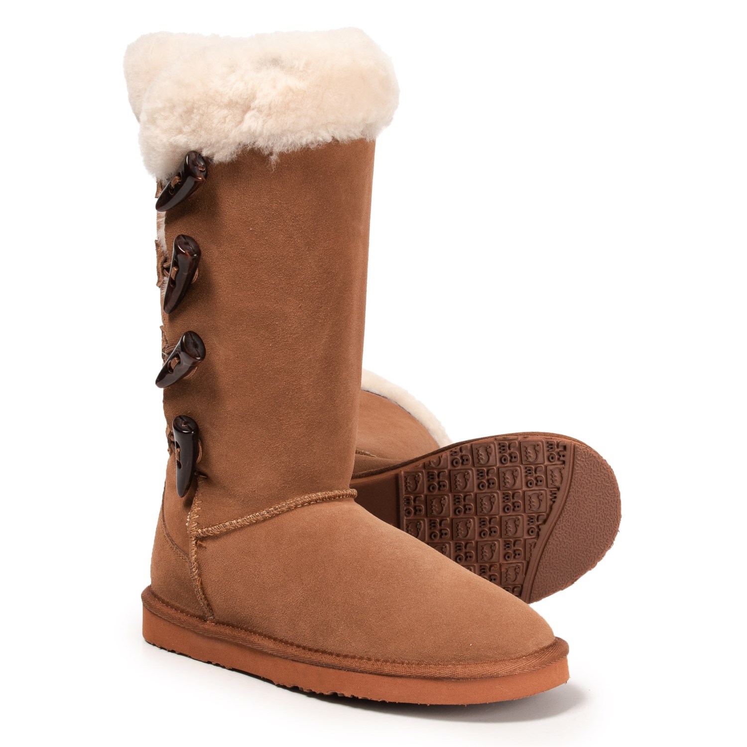 sheepskin thigh boots