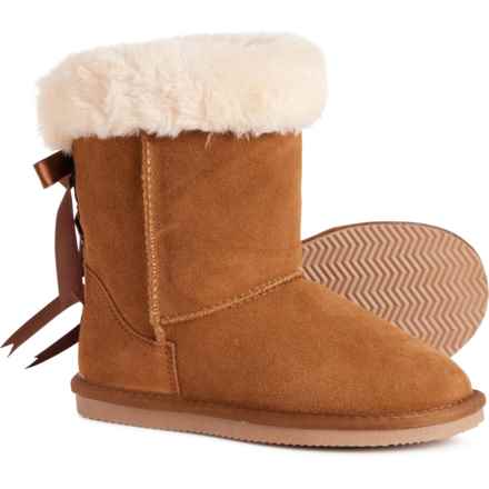 LAMO Girls Audrey Shearling-Lined Boots - Suede in Chestnut