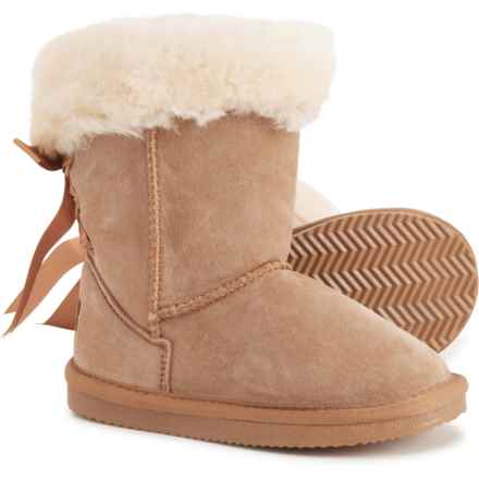 LAMO Girls Elise Shearling Boots - Suede in Chestnut