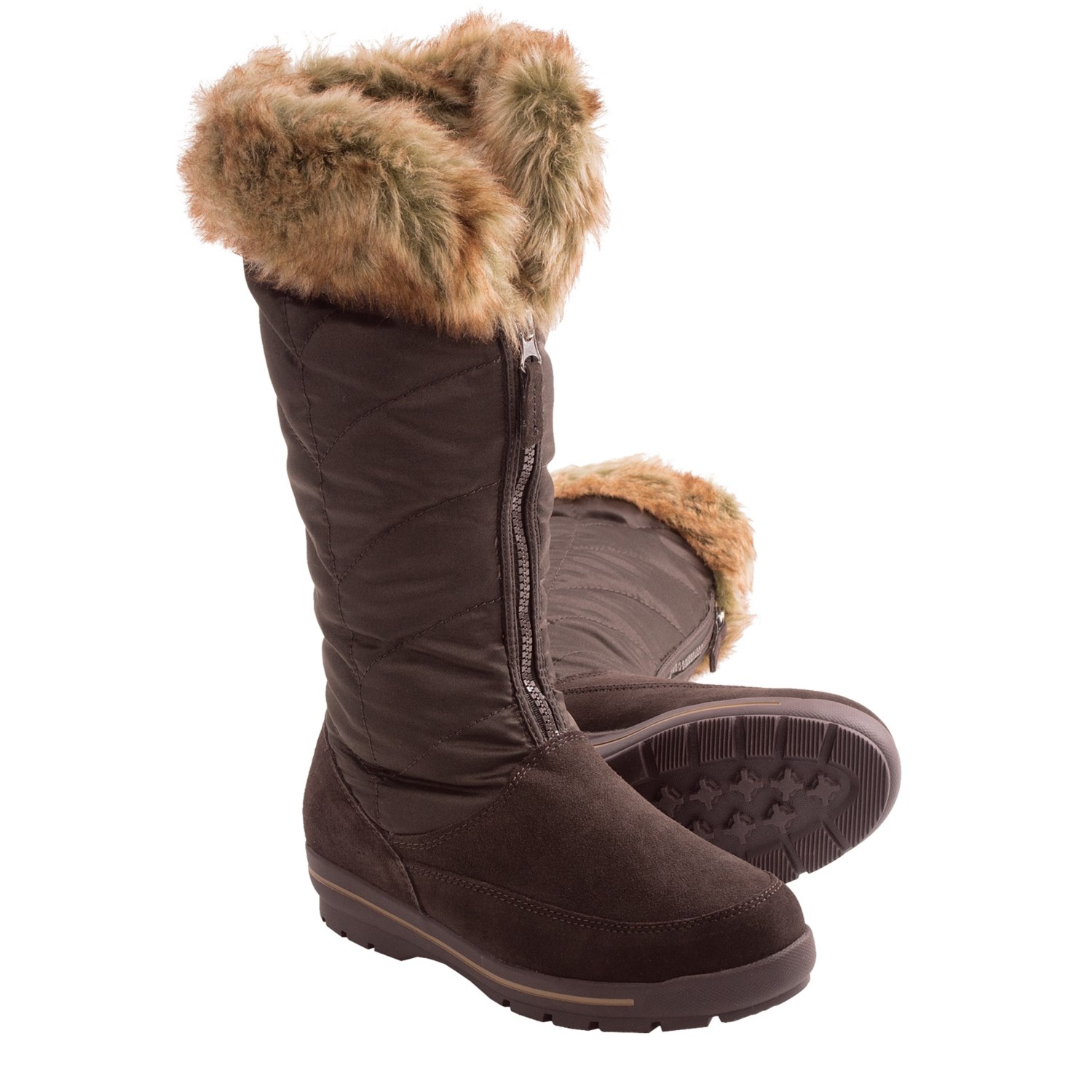 Lands’ End Powder Run Tall Boots - Insulated, Faux-Fur (For Women) in ...