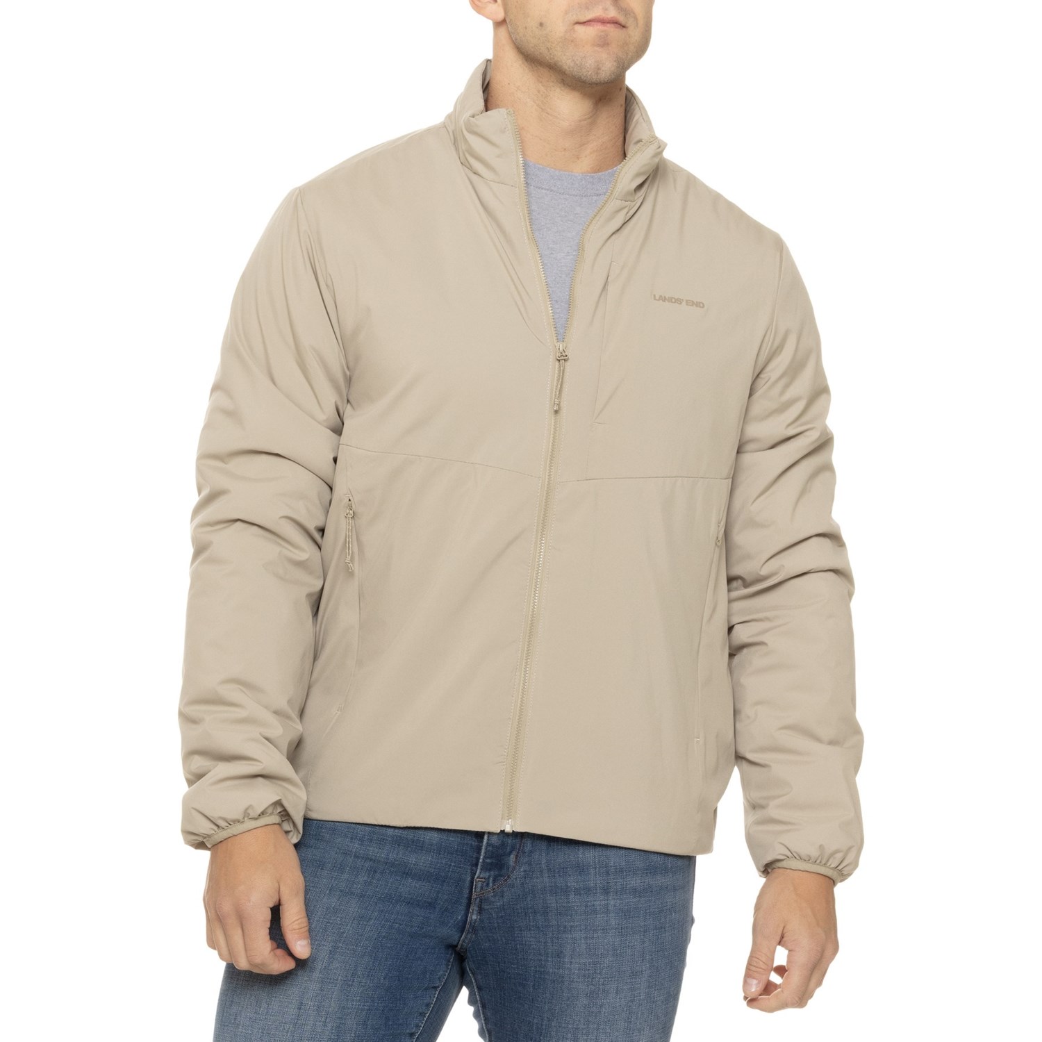 (取寄) ランズエンド ジャケット - インサレーテッド Lands' End Air-Filled Jacket - Insulated Khaki lands-end-air-filled-jacket-
