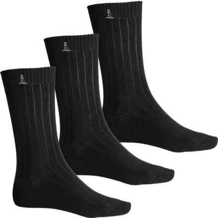 Lands' End Boot Socks - 3-Pack, Crew (For Men) in Mul1