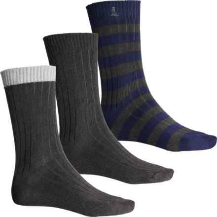 LAND'S END Boot Socks - 3-Pack, Crew (For Men) in Mul3