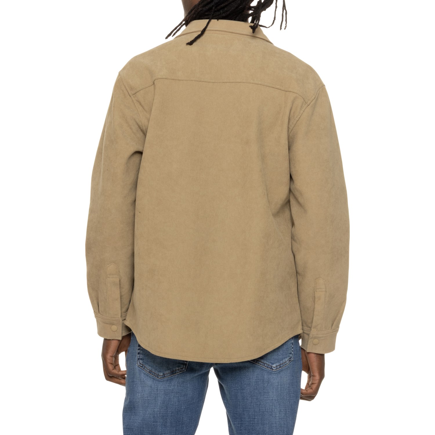 Lands' End Clifton Corduroy Shirt Jacket - Fleece Lined, Snap Front