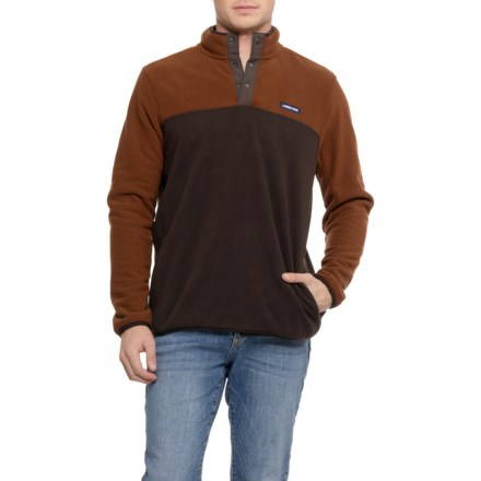 Men's Lands' End Polar Fleece Soft Feel Color Block Jacket Snap