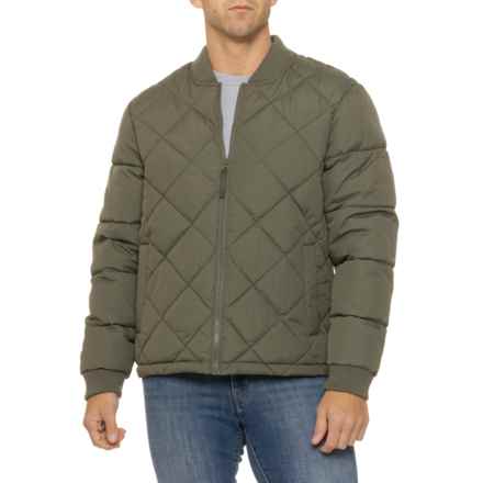 Lands' End Diamond-Quilted Jacket - Insulated in Olive