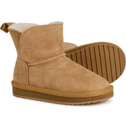 LAND'S END - DNU USE 4108 Girls Slipper Boots - Suede in Tan