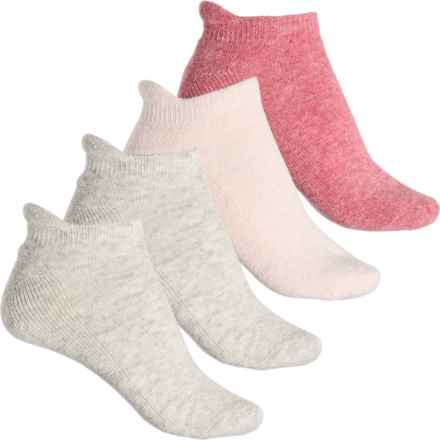 Lands' End Half Cushion Wool-Blend Low-Cut Socks- 4-Pack, Below the Ankle (For Women) in Mul3
