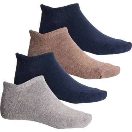 Lands' End Half Cushion Wool-Blend Socks - 4-Pack, Ankle (For Men) in Mul2